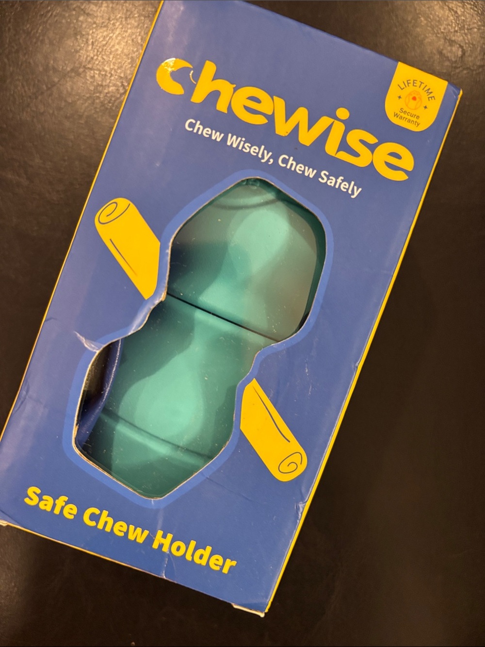 Safe Chew Holder — Teal Durable Dog Feeder
